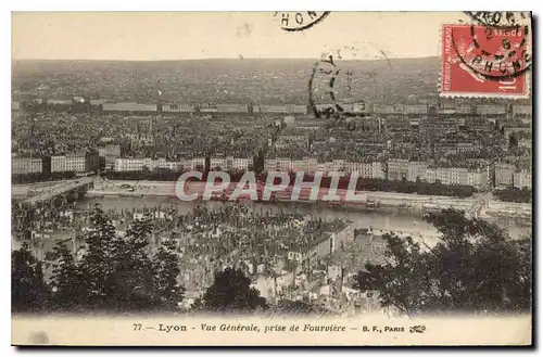 Cartes postales Lyon Vue Generale prise se Fourviere