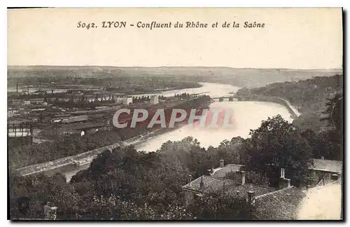 Ansichtskarte AK Lyon Confluent du Rhone et de la Saone