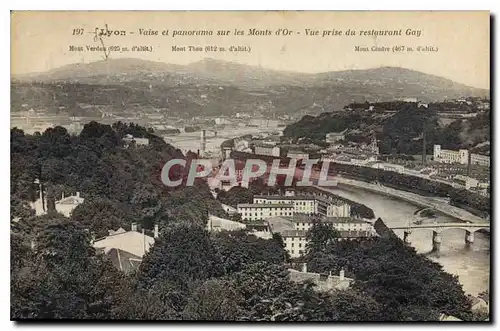 Ansichtskarte AK Lyon Vaise et panorama sur les Monts d'Or Vue prise du restaurant Gay