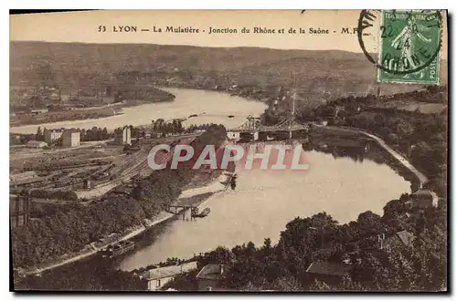 Ansichtskarte AK Lyon La Mulatiere Jonction du Rhone et de la Saone