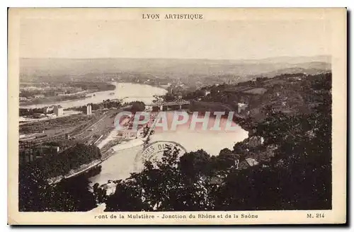 Ansichtskarte AK Lyon Artistique Pont de la Mulutiere Jonction du Rhone et de la Saone