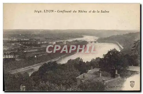 Cartes postales Lyon Confluent du Rhone et de la Saone