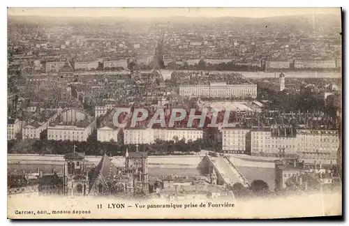 Ansichtskarte AK Lyon Vue panoramique prise de Fourviere