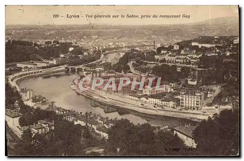 Ansichtskarte AK Lyon Vue generale sur la Saone prise du restaurant Gay