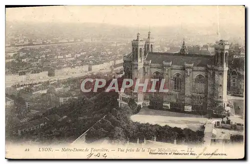 Ansichtskarte AK Lyon Notre Dame de Fourviere Vue prise de la Tour Metallique