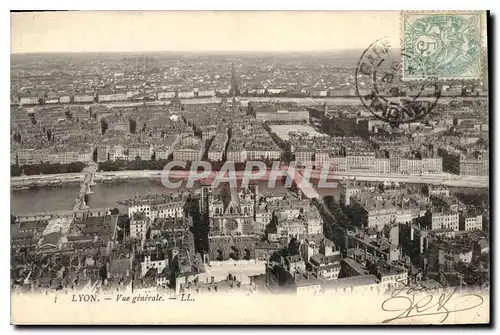 Cartes postales Lyon Vue generale