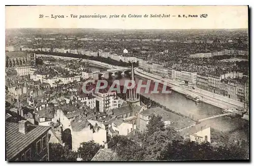 Cartes postales Lyon Vue panoramique prise du Coteau de Saint Just