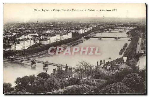 Ansichtskarte AK Lyon Perspective des Ponts sur le Rhone