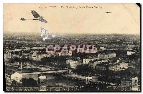 Cartes postales Lyon Vue Generale prise du Coleau Ste Foy Avion Aviation