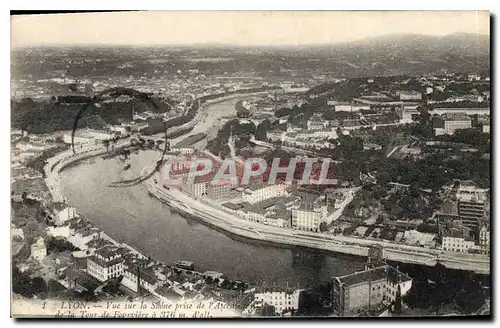 Cartes postales Lyon Vue sur la Saone prise de l'Ascenseur de la Tour de Fourviere