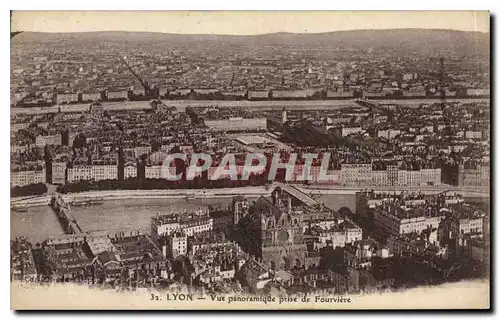 Ansichtskarte AK Lyon Vue panoramique prise de Fourviere