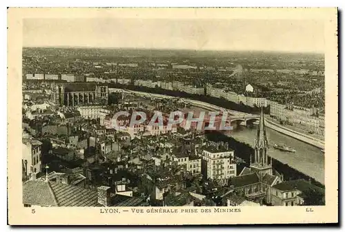 Cartes postales Lyon Vue generale prise des Minimes