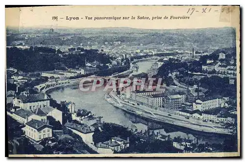 Ansichtskarte AK Lyon Vue panoramique sur la Saone prise de Fourviere