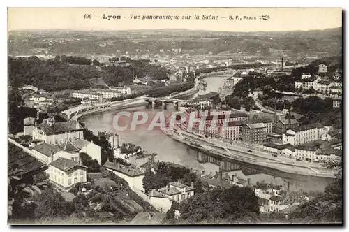 Ansichtskarte AK Lyon Vue panoramique sur la Saone