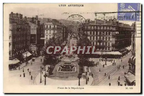 Ansichtskarte AK Lyon Artistique Place de la Republique