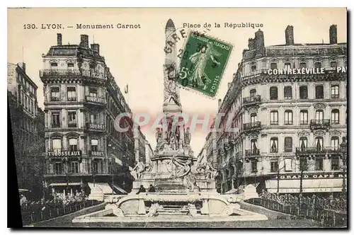 Cartes postales Lyon Monument Carnot Place de la Republique