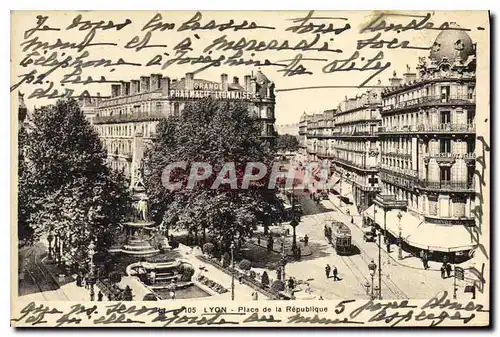 Cartes postales Lyon Place de la Republique