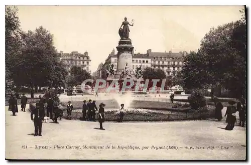 Cartes postales Lyon Place Carnot Monument de la Republique