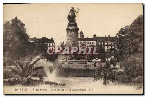 Cartes postales Lyon Place Carnot Monument de la Republique