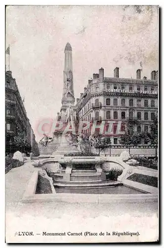 Cartes postales Lyon Monument Carnot (Place de la Republique)