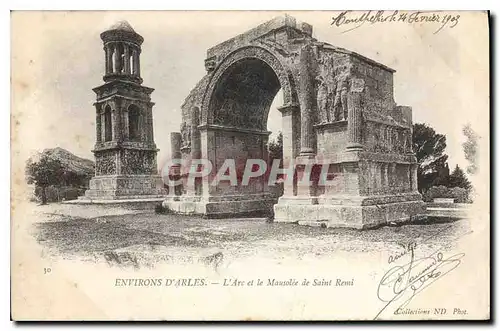 Cartes postales Environ d'Arles L'Arc et le Mausolee de Saint Remi