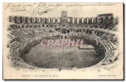 Ansichtskarte AK Arles Vue Interieure des Arenes