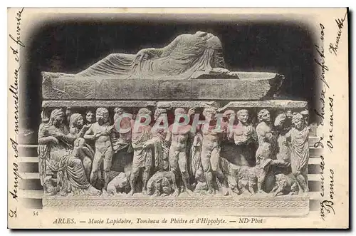 Cartes postales Arles Musee Lapidaire Tombeau Phedre et d'Hippote