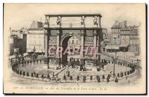 Cartes postales Marseille Arc de Triomphe de la Porte d'Aix