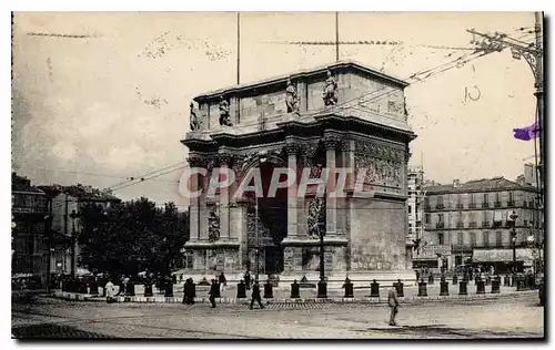 Ansichtskarte AK Marseille La Place Jules Guerde et l'Arc de Triomphe