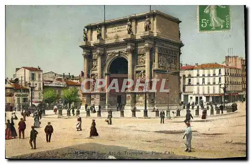 Ansichtskarte AK Marseille Arc de Triomphe Place d'Aix