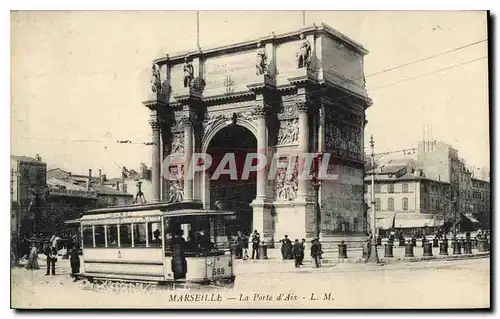 Ansichtskarte AK Marseille La Porte d'Aix Tramway