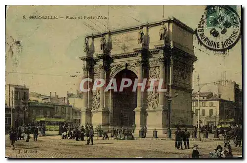 Cartes postales Marseille Place et Porte d'Aix