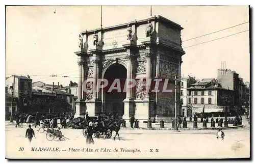 Ansichtskarte AK Marseille Place d'Aix et l'Arc de Triomphe