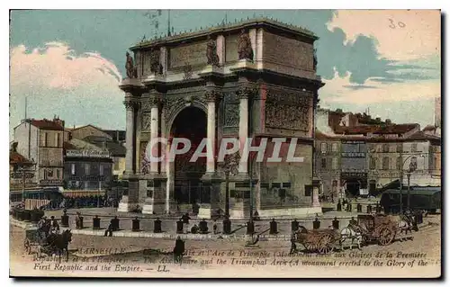 Cartes postales Marseille La Place d'Aix et l'Arc de Triomphe