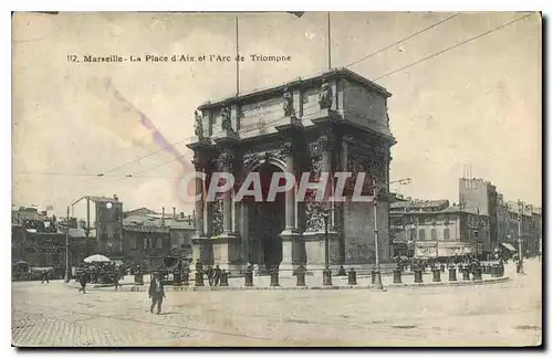 Ansichtskarte AK Marseille La Place d'Aix et l'Arc de Triomphe