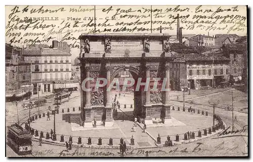 Ansichtskarte AK Marseille Place d'Aix Tramway