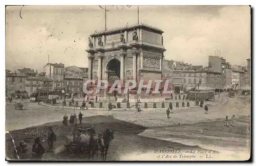 Ansichtskarte AK Marseille La Place d'Aix et l'Arc de Triomphe