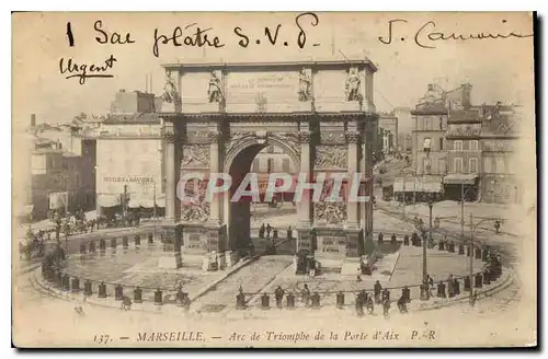 Ansichtskarte AK Marseille Arc de Triomphe de la Porte d'Aix