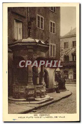 Cartes postales Obernai Vieux Puits 1579 Et L'Hotel de Ville