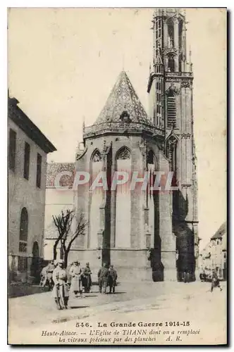Cartes postales La Grande Guerre 1914 15 Haute Alsace L'Eglise de Thann Militaria