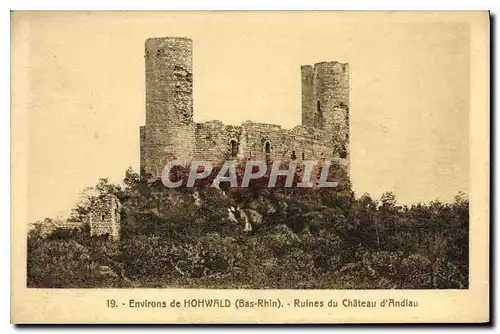 Cartes postales Environs de Hohwald Bas Rhin Ruines du Chateau d'Andlau