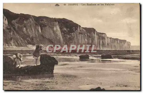 Ansichtskarte AK Dieppe Les Rochers et les Falaises