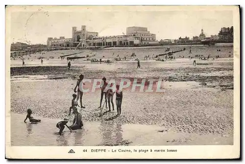 Ansichtskarte AK Dieppe Le Casino la plage a maree basse