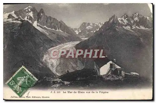 Cartes postales La Mer de Glace vue de la Flegere