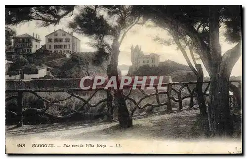 Cartes postales Biarritz Vue vers la Villa Belza