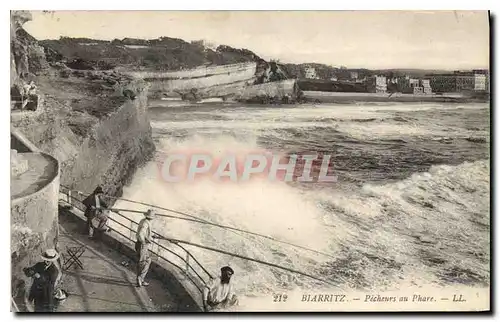 Ansichtskarte AK Biarritz Pecheurs au Phare Peche