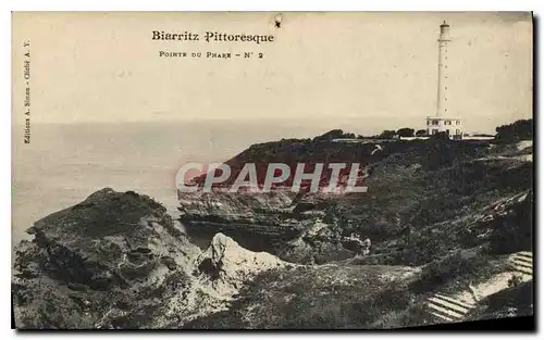 Ansichtskarte AK Biarritz Pittoresque Pointe du Phare