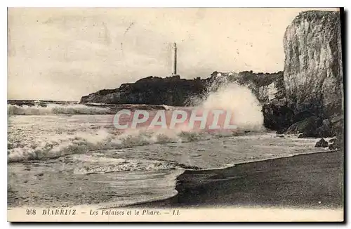 Cartes postales Biarritz Les Falaises et le Phare