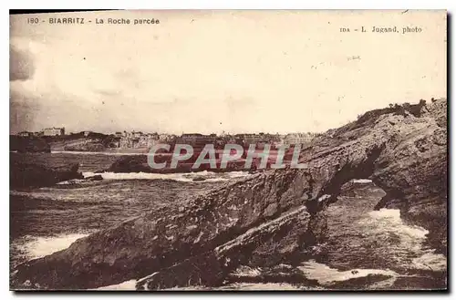 Cartes postales Biarritz La Roche percee