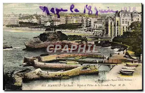 Cartes postales Biarritz Le Basta Hotels et Villas de la Grande Plage